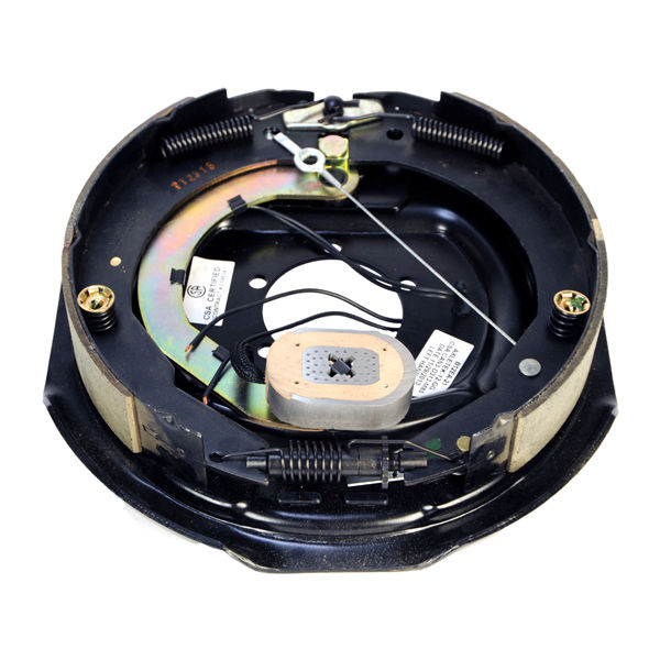 Trailer Parts Pro 7,000 lbs Per Pair Capacity (3,500 lbs Each) Forward Self-Adjust 12" x 2" Electric Drum, Left Side  Trailer Brake Assembly, 5-Bolt Mount Black Painted Finish, Bulk