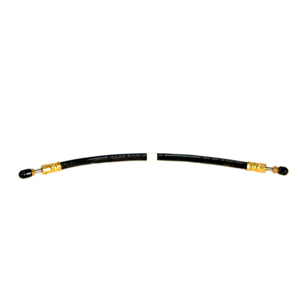 Hydraulic Brake Line, Rubber Flex 1/8" ID, 3/16" OD with 3/16" Male Brass Swivel Fittings on Both Ends, 1'