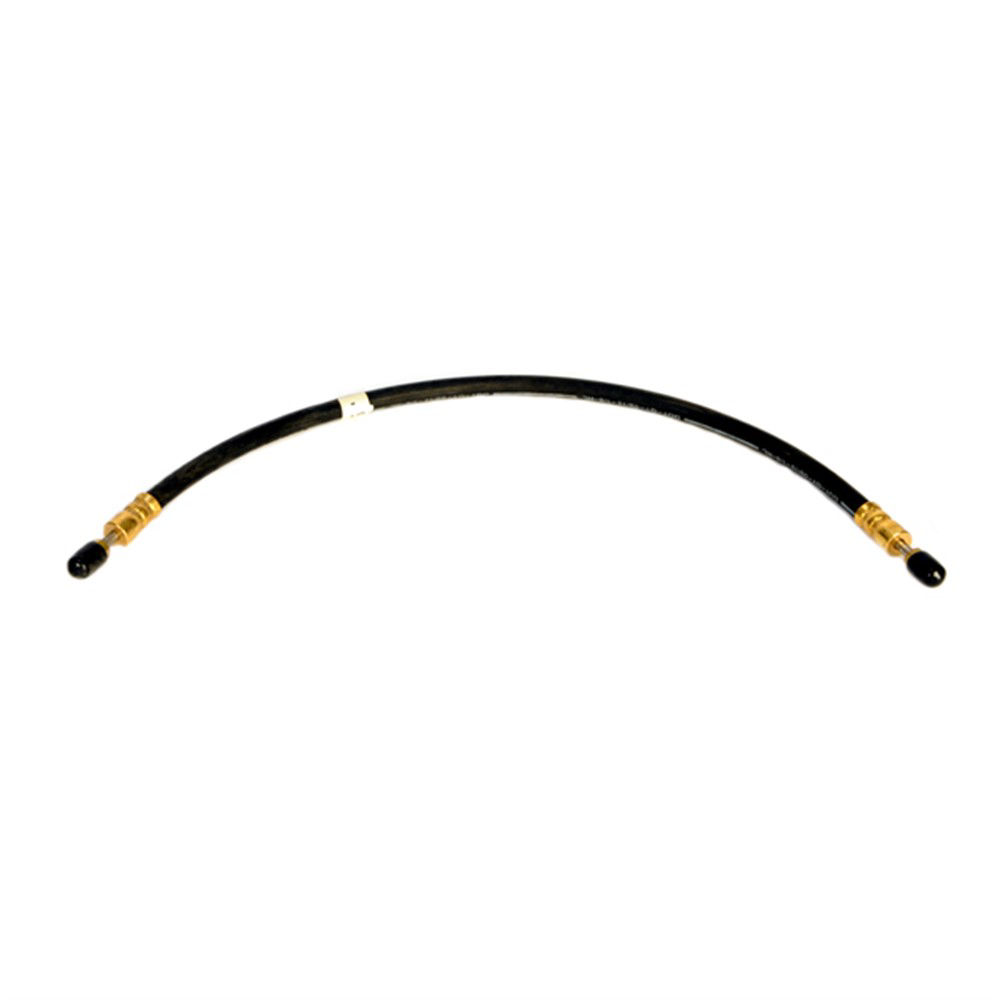 Hydraulic Brake Line, Rubber Flex 1/8" ID, 3/16" OD with 3/16" Male Brass Swivel Fittings on Both Ends, 1.5'
