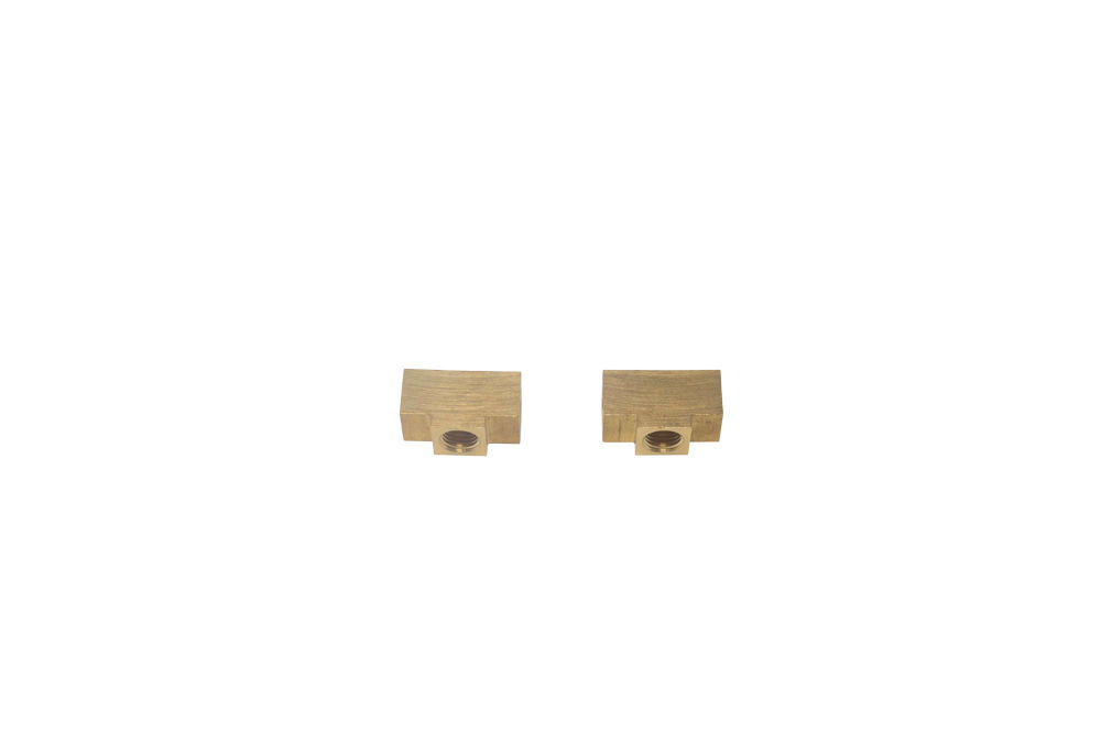Hydraulic Brake Line Tee, Gold 3/8"- 24, Brass, Use with 3/16" Steel Line, 2 Pack