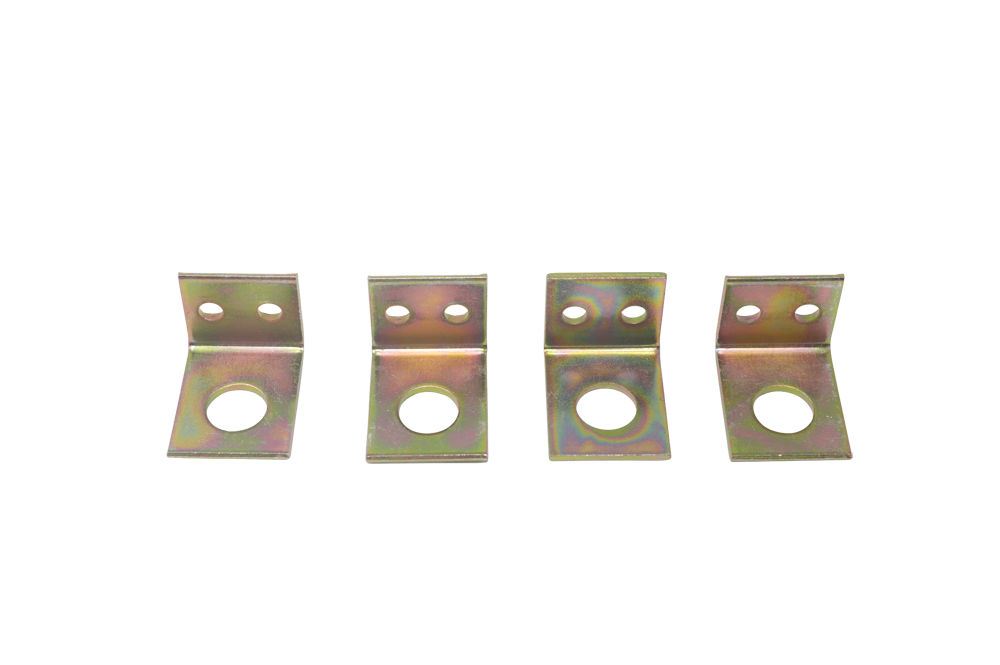 Hydraulic Brake Lines Bracket for Steel Hydraulic Brake Lines, Silver or Gray Steel, Rubber Hoses, Qty 4