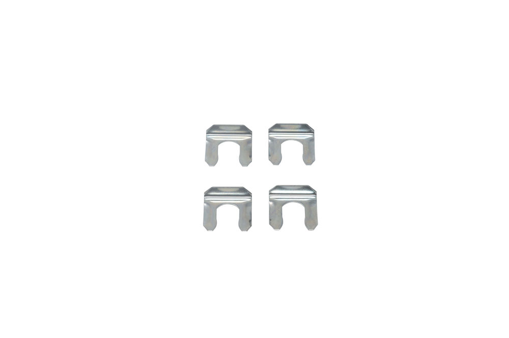 Hydraulic Brake Lines Clip For Bracket, Silver or Gray Steel, Qty 4