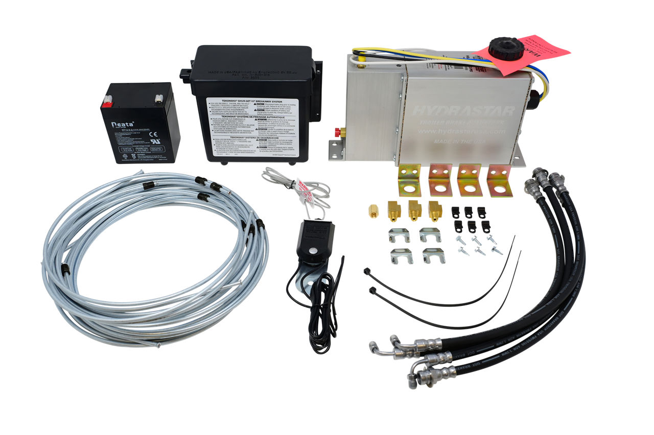 Hydrastar® Electric/Hydraulic Disc Brake Actuator Tandem Axle Trailer Kit for Leaf Spring/Torsion Axle