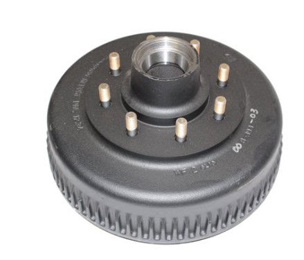 Dexter® Hub-Drum with Studs and Races Only Oil Bath Lube, 7.2K Capacity Per Pair, 8 on 6.5" Bolt Pattern, 9/16" Studs, Bulk