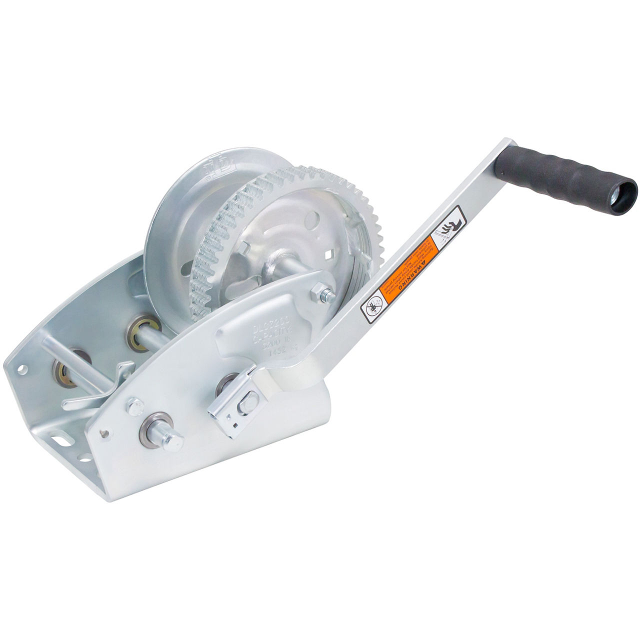 Dutton-Lainson Two Speed T-Winch, 3,200 Lbs Capacity, 5.4:1 & 17.3:1 Gear Ratio, 1-Way Reversible, Hand Brake Sold Separate