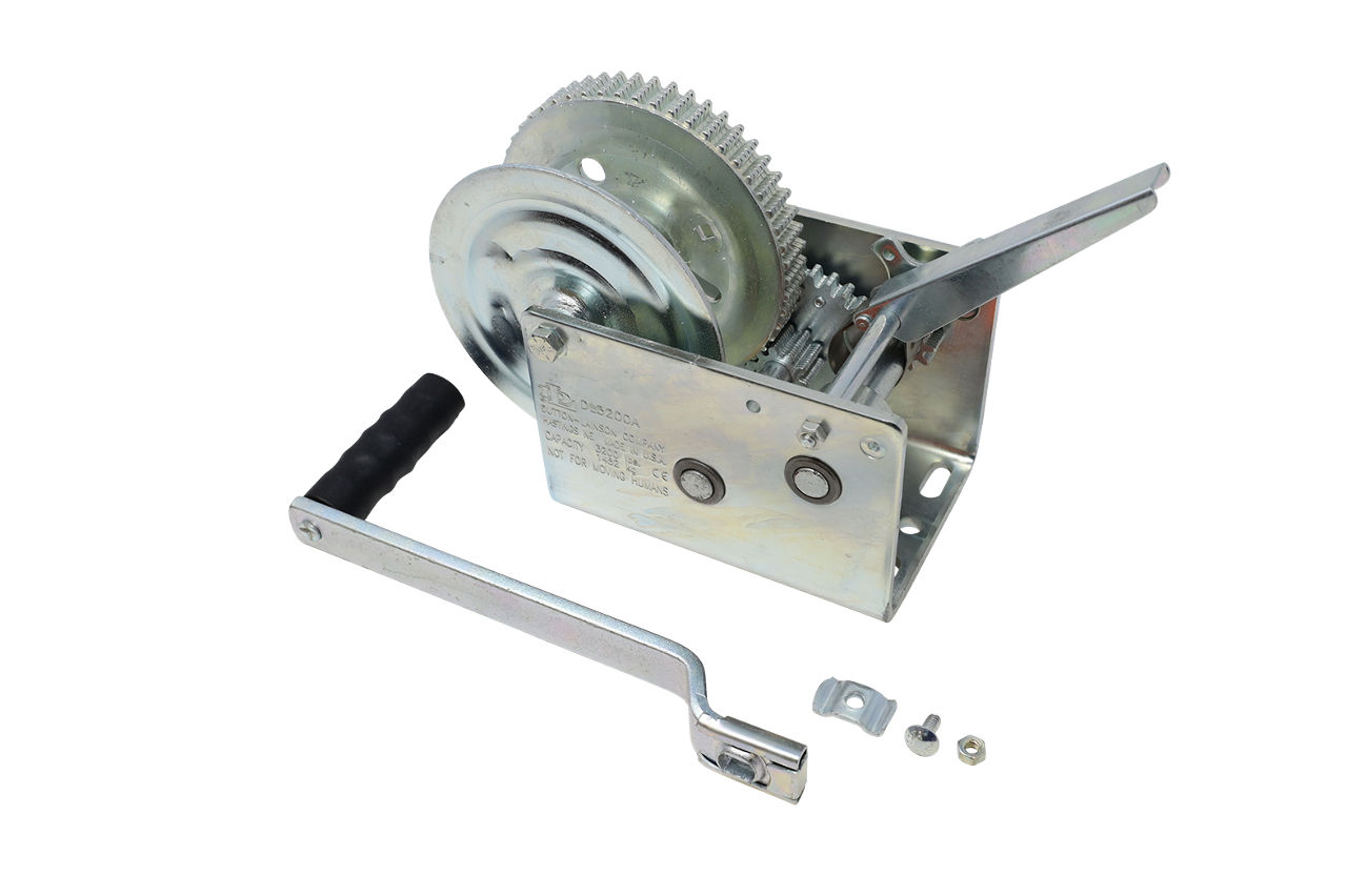 Dutton-Lainson Two Speed T-Winch, 3,200 Lbs Capacity, 6:1 & 12:1 Gear Ratio, 1-Way Reversible, Hand Brake Included