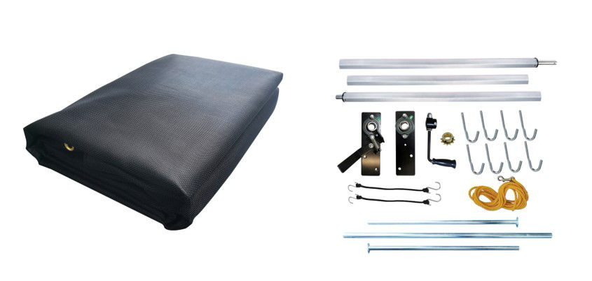 Dump Tarp Kit, Mesh Tarp & Hardware, 7' x 15'