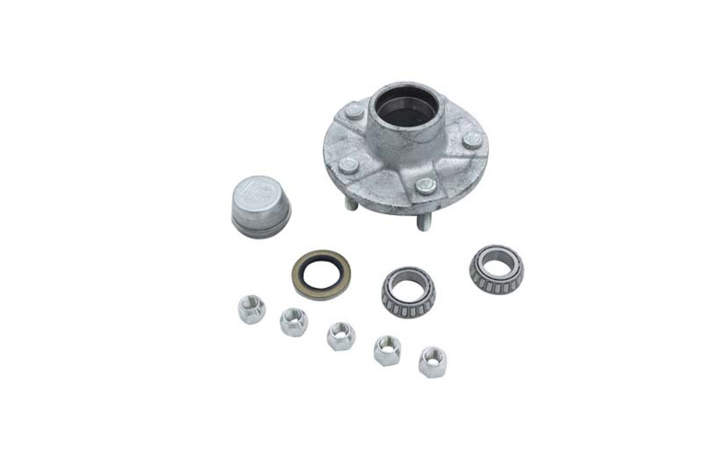 Hub Kit Complete, Loose Components, 545, Galvanized, 5-1/2" Flange Diameter, 2,200 Capacity Per Pair, For BT8 Grease Spindle