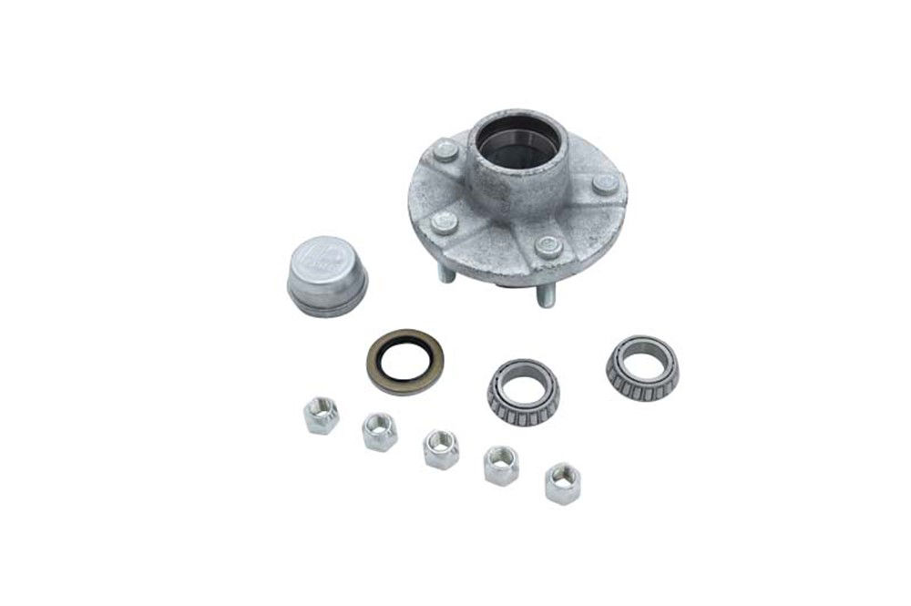 Hub Kit Complete, Loose Components, 545, Galvanized, 5-1/2" Flange Diameter, 2,200 Capacity Per Pair, For BTR Grease Spindle