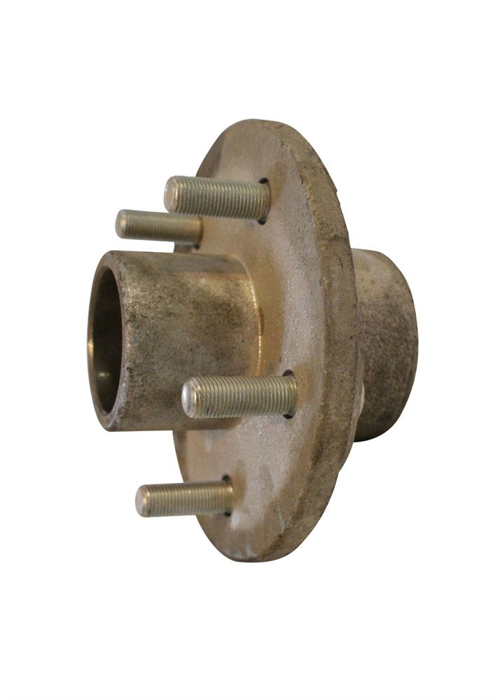 Idler Hub with Studs and Races Only, #84 Spindle, Grease 3.5K Capacity Per Pair, 5 on 4.5" Bolt Pattern, Bulk, Galvanized Marine Finish