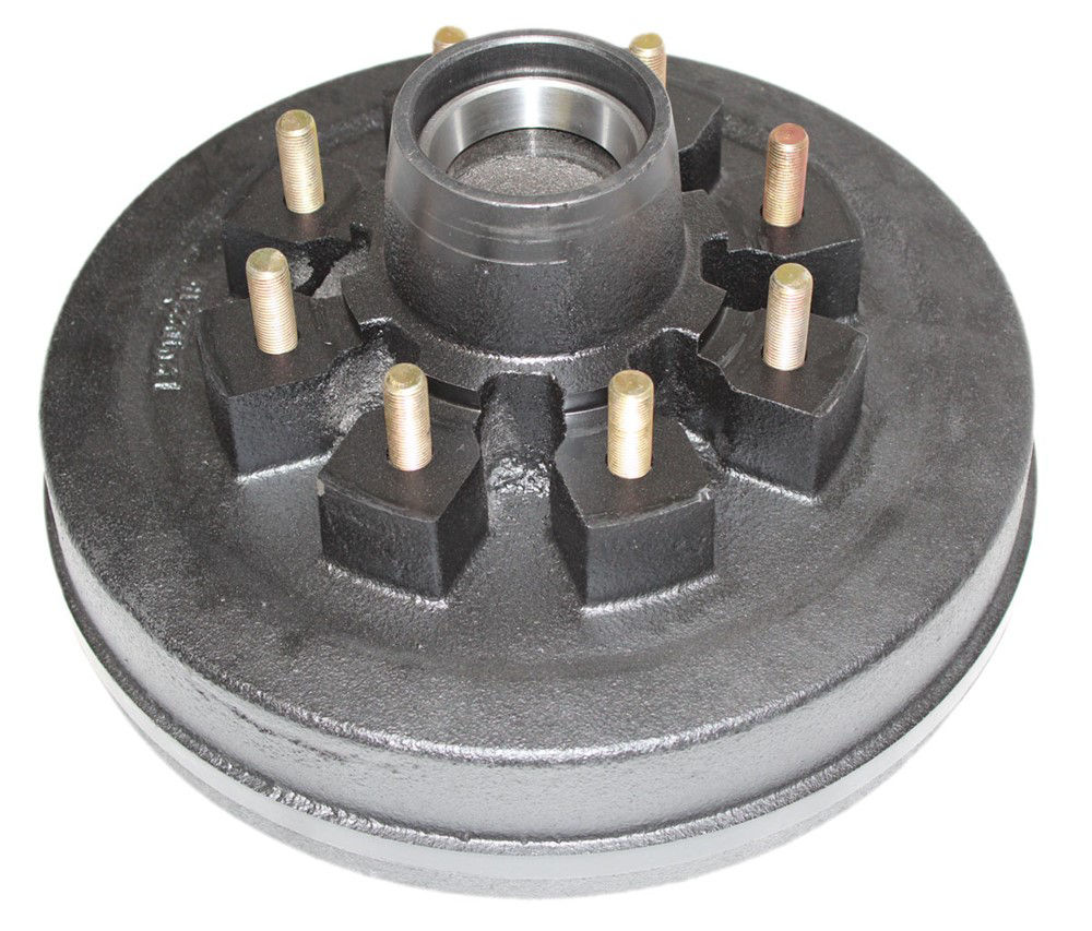 Trailer Parts Pro™ Hub-Drum Only, 8K Hybrid Capacity Per Pair, 8 on 6.5" Bolt Pattern, 9/16" Studs, Bulk