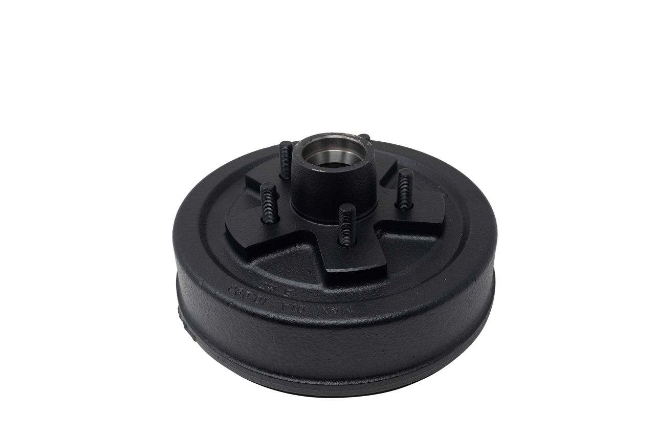 Hub-Drum with Studs and Races Only, #84 Spindle, Grease Lube, 3.5K Capacity Per Pair, 5 on 4.5" Bolt Pattern, Bulk