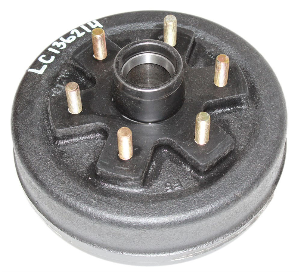 Hub-Drum with Studs and Races Only, #84 Spindle, Grease Lube, 3.5K Capacity Per Pair, 6 on 5.5" Bolt Pattern, Bulk