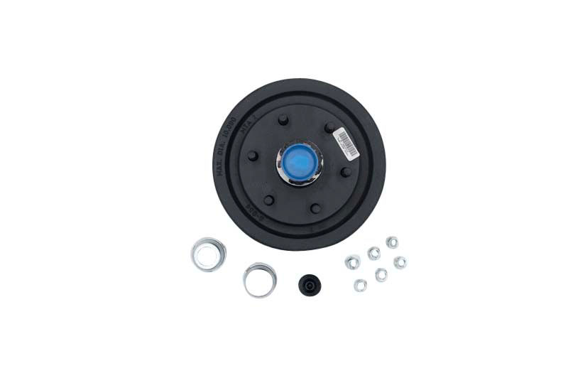 Complete Pre-Greased Hub-Drum Assembly, Retail Boxed, #84 Spindle, Grease or Zerk-Lube, 3.5K Capacity Per Pair, 6 on 5.5" Bolt Pattern, 1/2" Studs