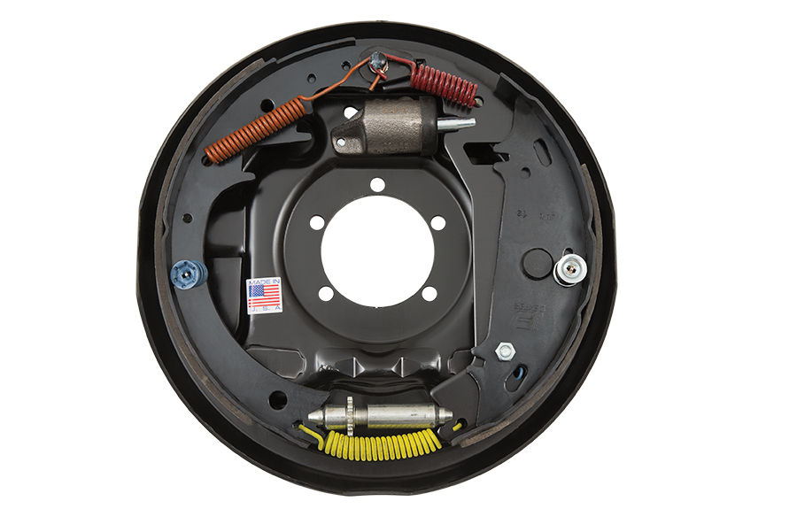 Dexter 7,000 lbs Per Pair Capacity (3,500 lbs Each) 12" x 2" Manual Adjust Uni-Servo Hydraulic Free Backing Right Side Drum Trailer Brake Assembly Complete, 5-Bolt Mount, Retail Boxed
