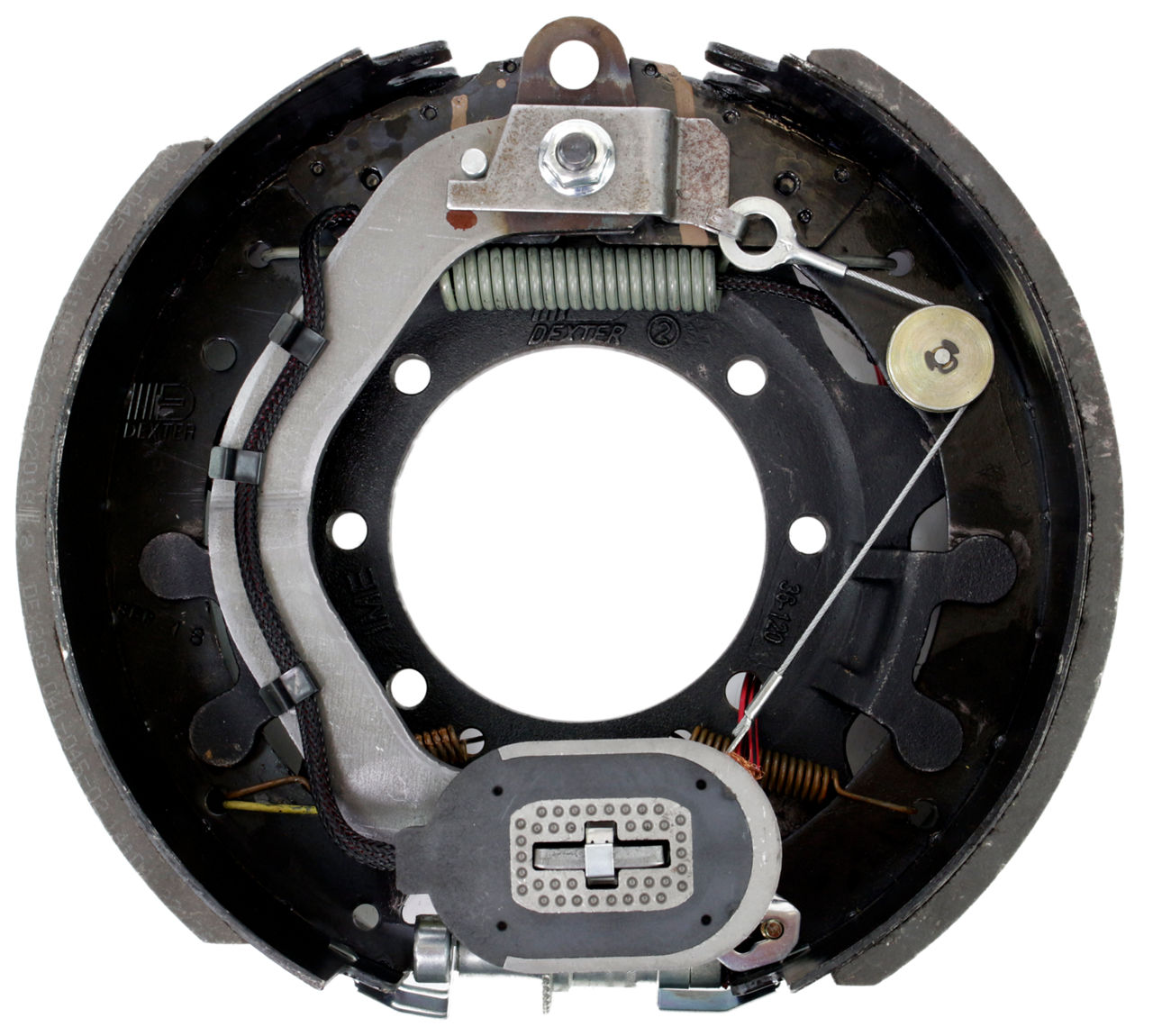 Dexter 12,000 lbs Per Pair Capacity (6,000 lbs Each) 12-1/4" x 5" Nev-R-Adjust® Electric Drum Trailer Brake, Left Side, 7-Bolt Mount, Boxed