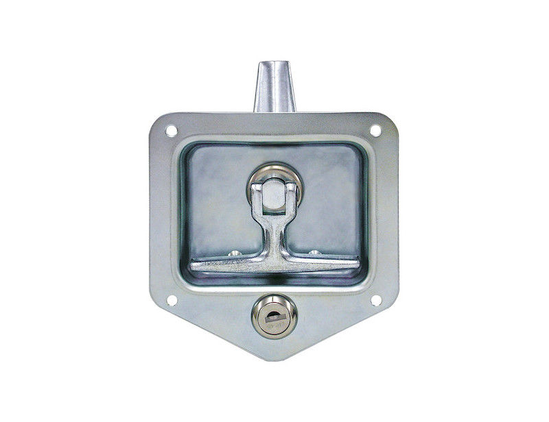 Flush Latch, T-Handle Locking, Stainless Finish, 2 3/4