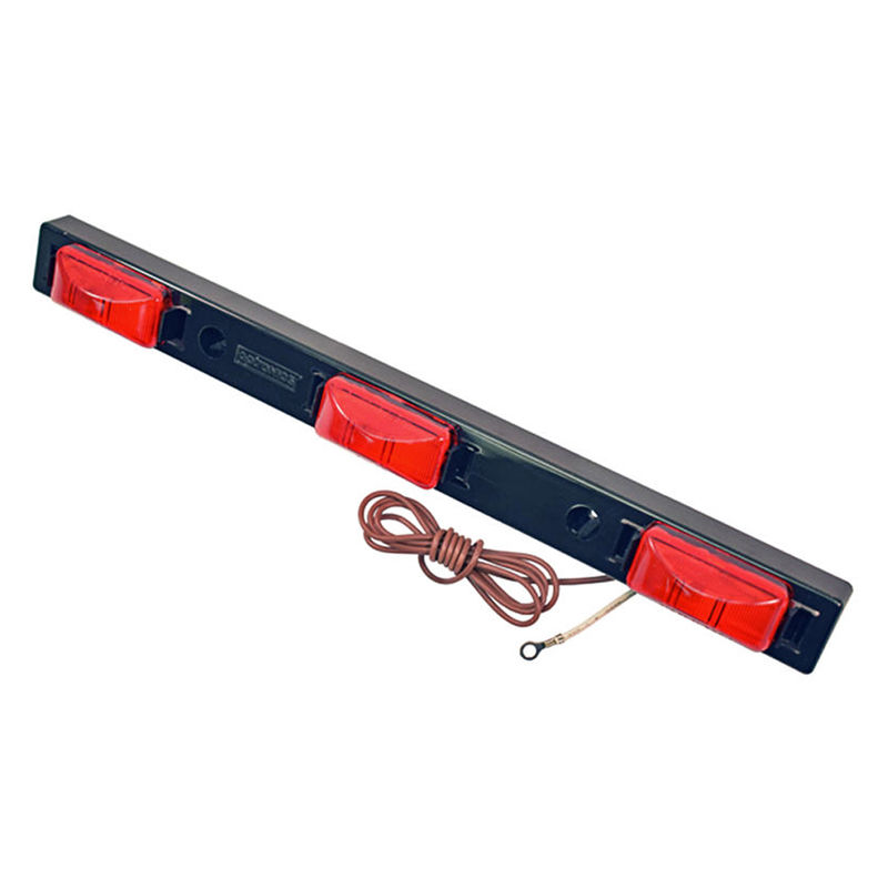 ID LIGHT BAR INCAND RED BLACK POLY BASE, RED