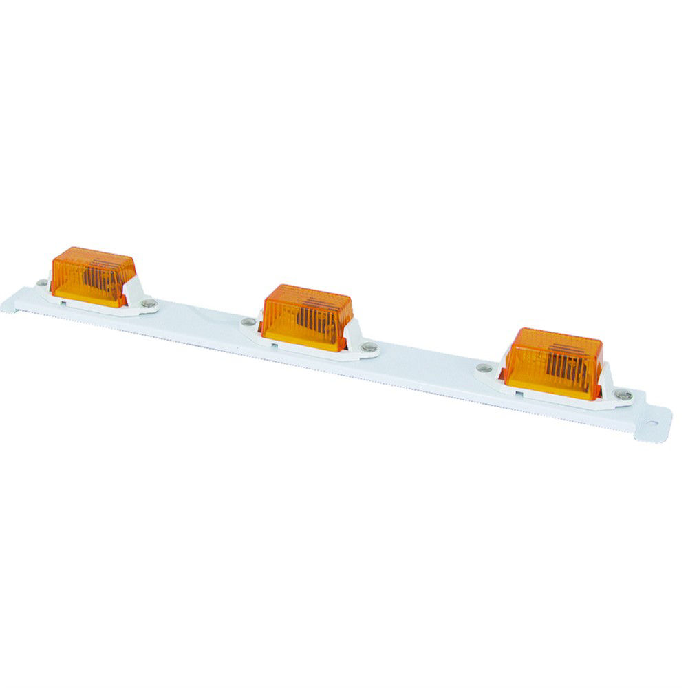 ID LIGHT BAR INCAN AMBER WHITE METAL BASE, AMBER