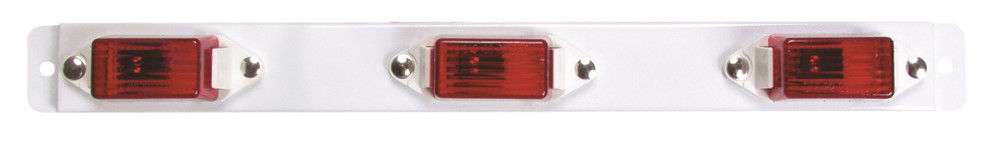 ID LIGHT BAR INCAND RED WHITE METAL BASE, RED