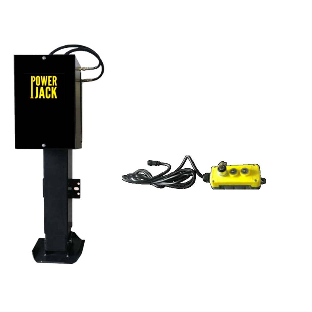 Hydraulic Jack, Single Leg w/ On-Board 12V Pump, 12,000 Lbs Lift & Support Capacity