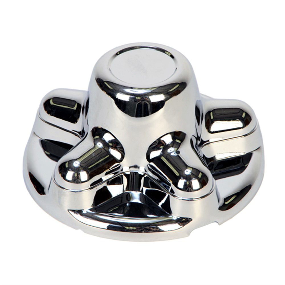 Hub Cover, 5 On 4.5 For 13/16 Hex Lug Nut, Chrome Plastic