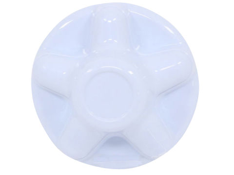 Hub Cover, 5 on 4.5 for 13/16 HexLugnut, White Plastic