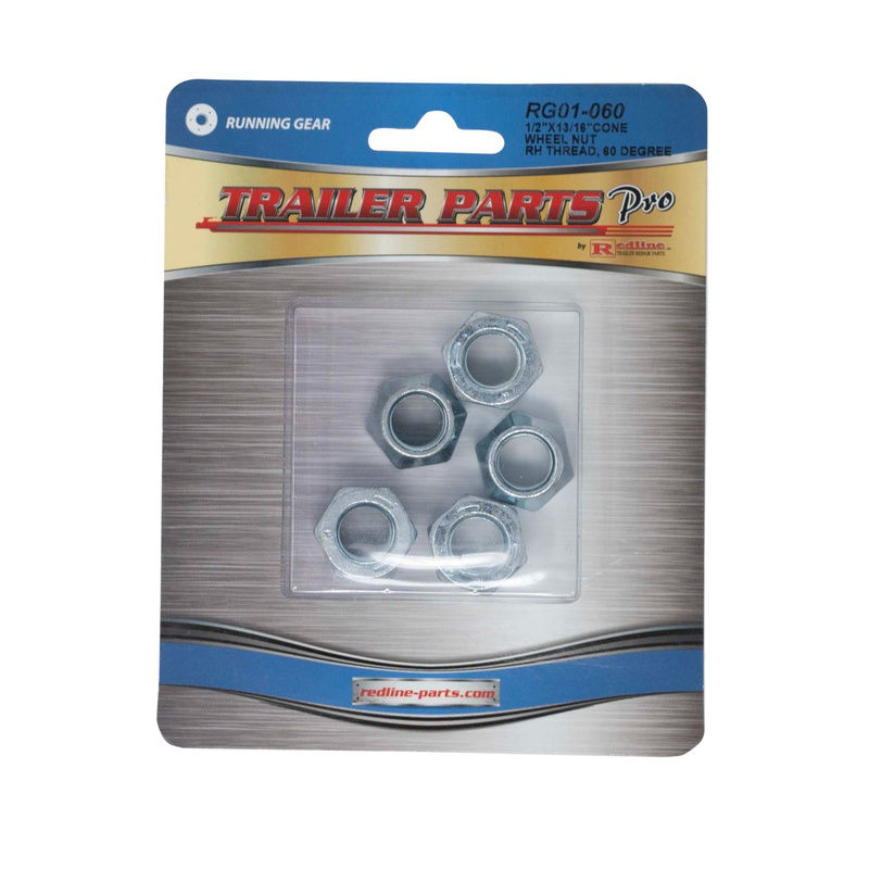 Trailer Parts Pro Wheel Nut, 60° Cone, 1/2