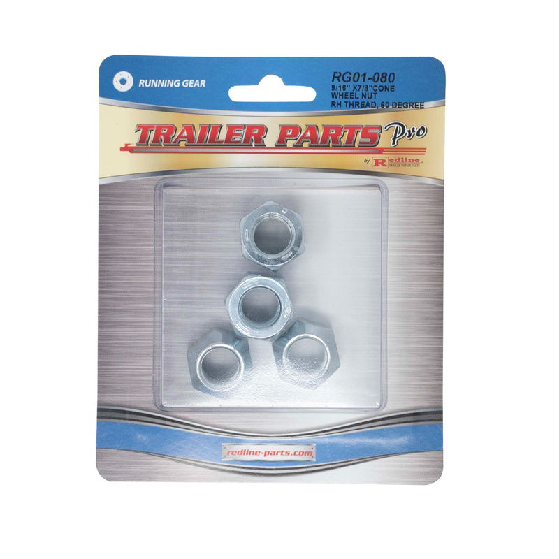 Trailer Parts Pro Wheel Nut, 60° Cone, 9/16