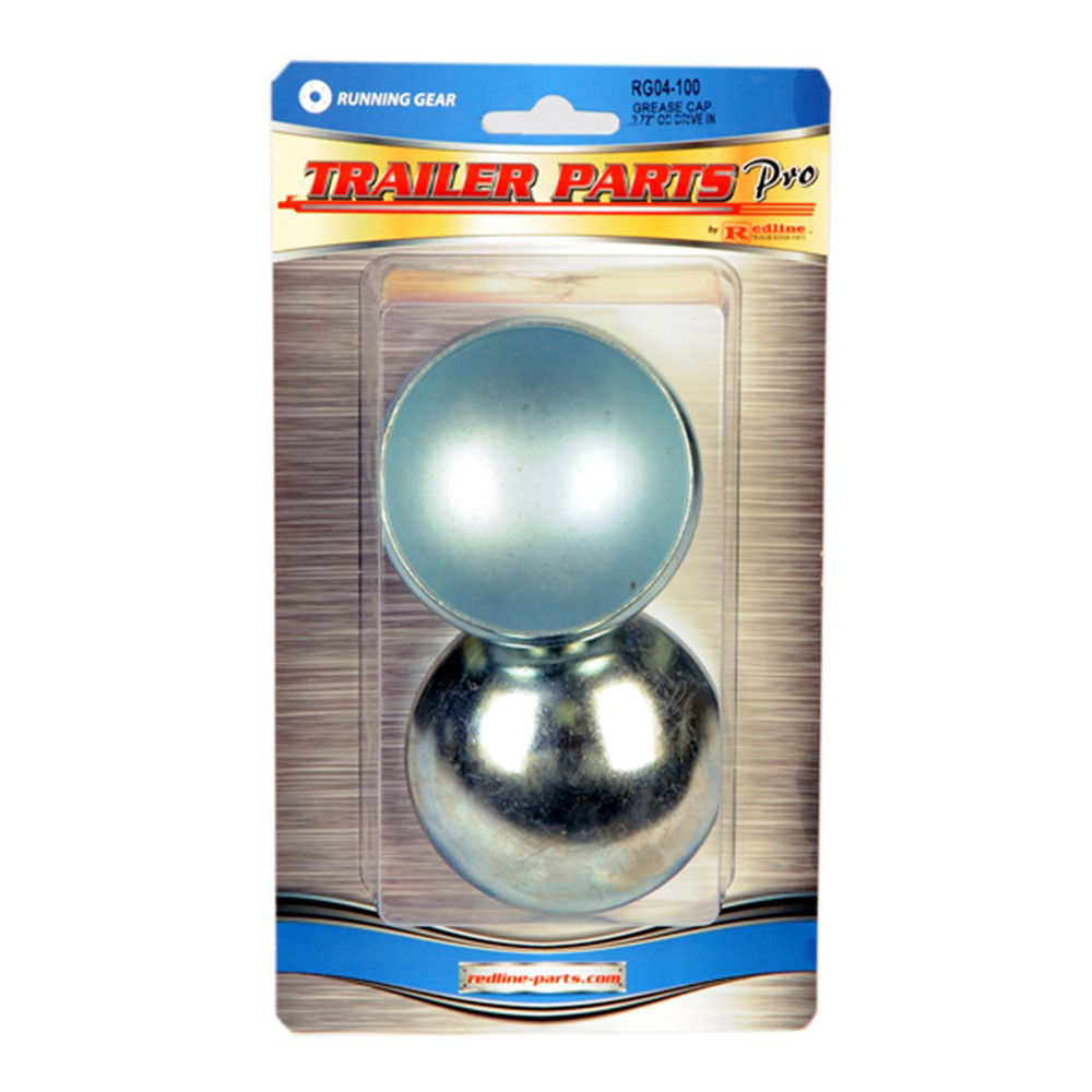 Dust/Grease Cap, 2.720" OD, Closed Dome 5.2K - 7K Axles, Cold Rolled Stamped Steel, Dome Completely Closed Cap, Qty 2