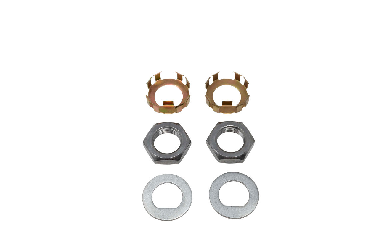 1"-14 Spindle Nut Kit for 1-Axle with Nut Retainer (Zerk Lube after 2002), 2 Each