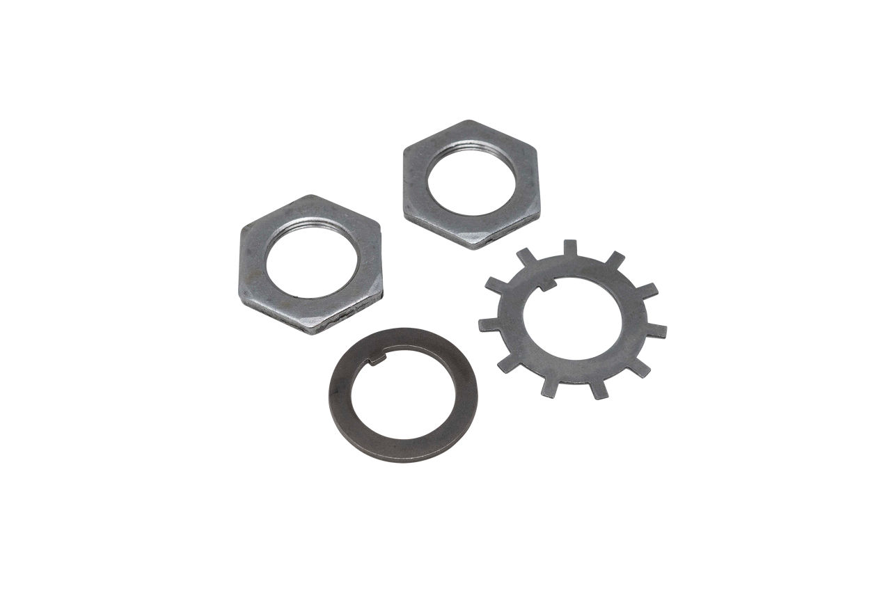 1-1/2"-12 Spindle Nut Kit With Tang and Tongue Washer, 1 Each