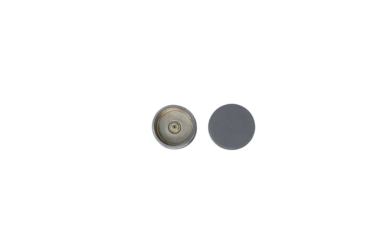 Trailer Parts Pro Bearing Protectors, 2.44" Hub Bore, 2" OD, Crome with Covers for 1 Axle, Qty 2