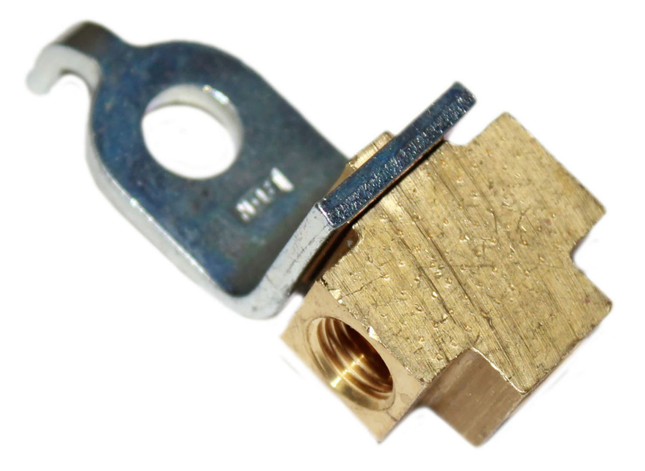 Brake Line Tee 3/16 w/Mt Brack