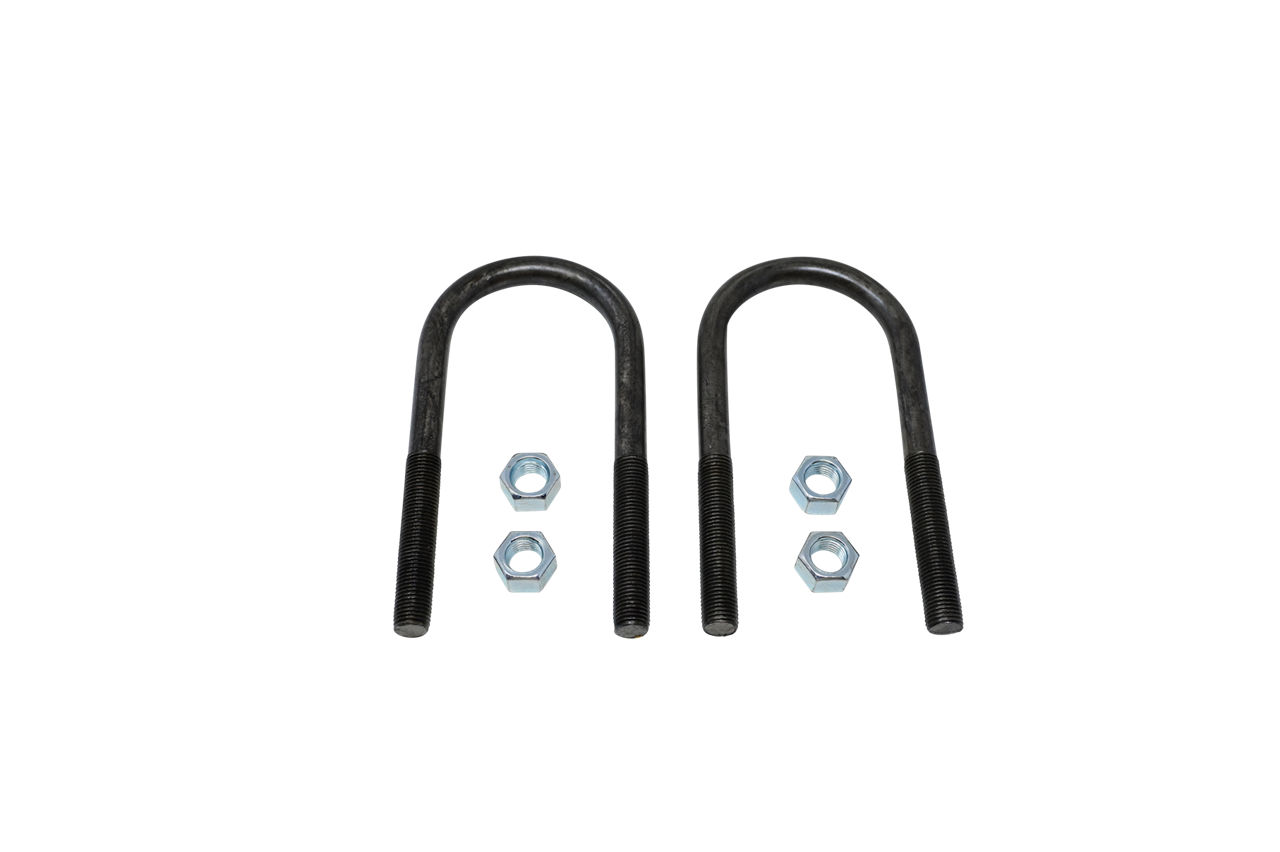 U-Bolt Kit for 1 3/4" Round Axle Tubes, 3/8"-24 U-Bolt Rod Diameter x 4 1/4" Long, Qty 2 U-Bolts and 4 Nuts