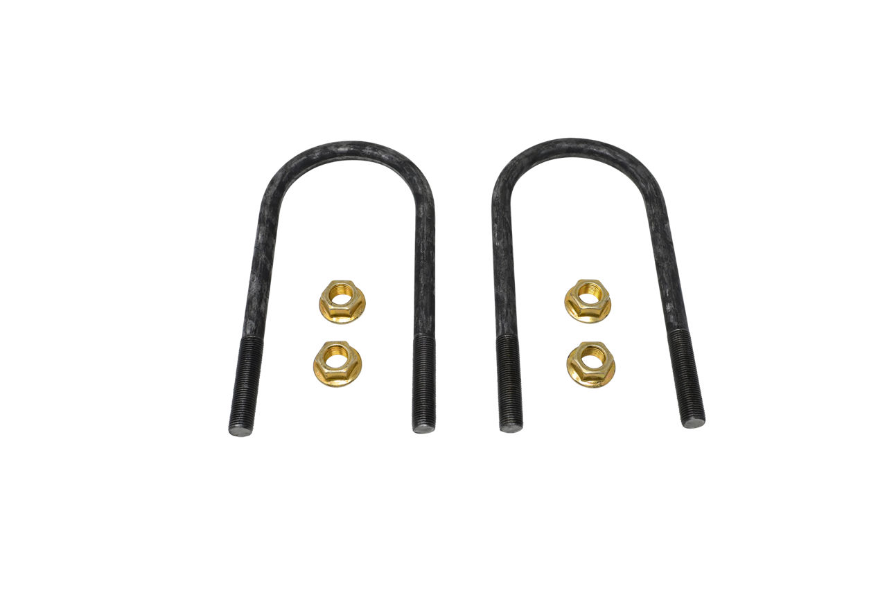 U-Bolt Kit for 3" Round Axle Tubes, 1/2"-20 U-Bolt Rod Diameter x 7" Long, Qty 2 U-Bolts and 4 Nuts