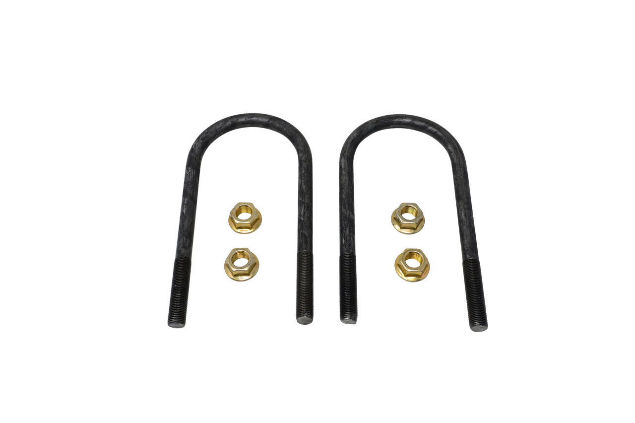 U-Bolt Kit for 2" Square Axle Tubes, 9/16"-18 U-Bolt Rod Diameter x 5 3/4" Long, Qty 2 U-Bolts and 4 Nuts