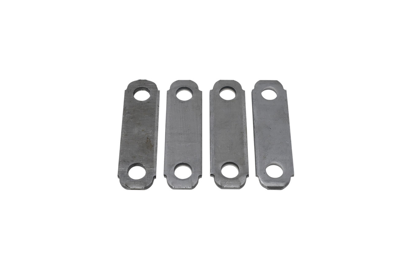 Shackle Strap Kit for 1 3/4" Leaf Spring Suspension, 9/16" Hole Diameter, 3 1/8" Long x 1 1/4" Wide, Plain Finish, Qty 4
