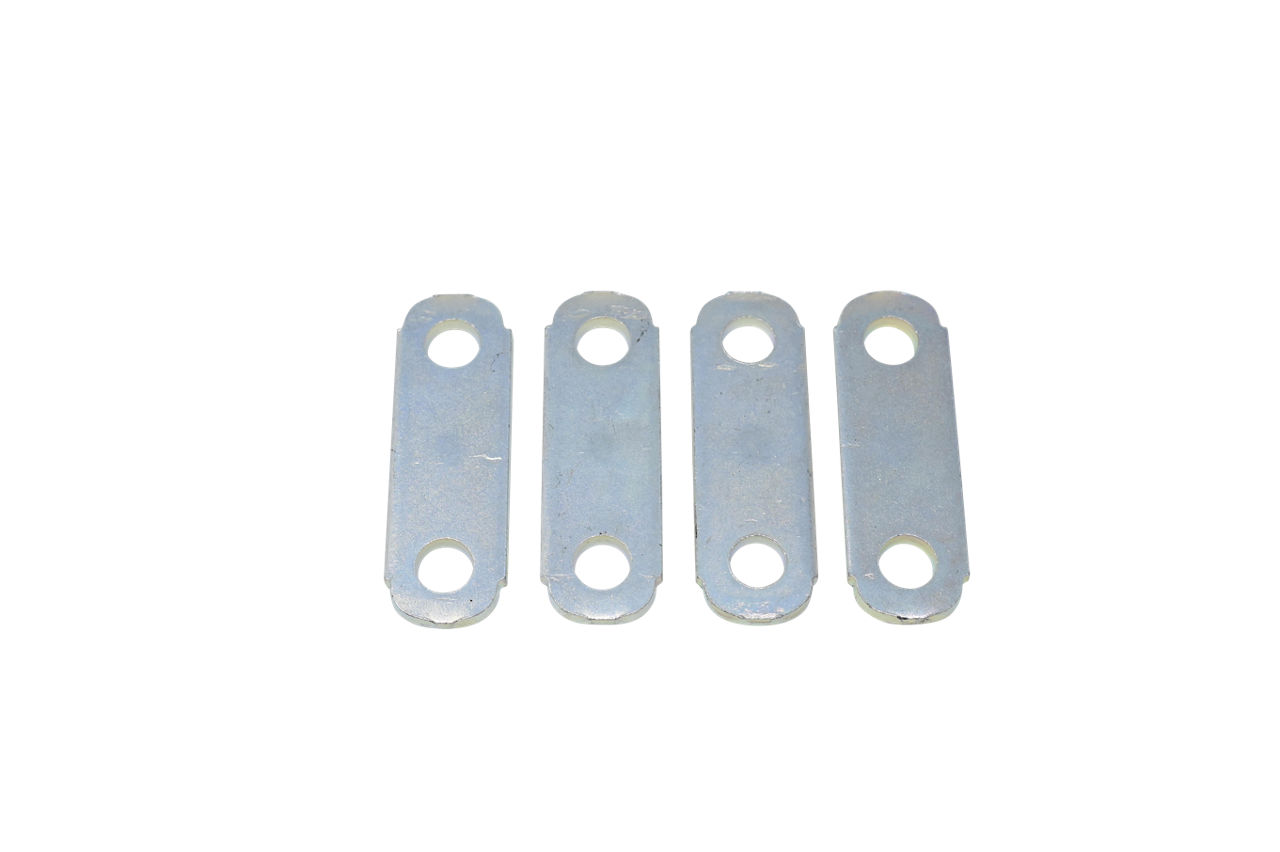 Shackle Strap Kit for 1 3/4" Leaf Spring Suspension, 9/16" Hole Diameter, 2 5/8" Long x 1 1/4" Wide, Zinc Finish, Qty 4