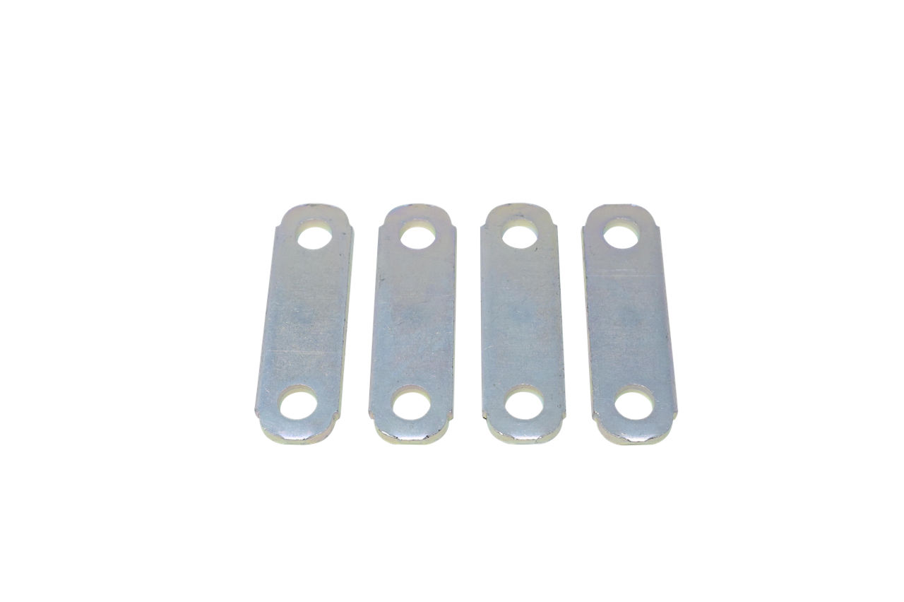 Shackle Strap Kit for 1 3/4" Leaf Spring Suspension, 9/16" Hole Diameter, 3 1/8" Long x 1 1/4" Wide, Zinc Finish, Qty 4