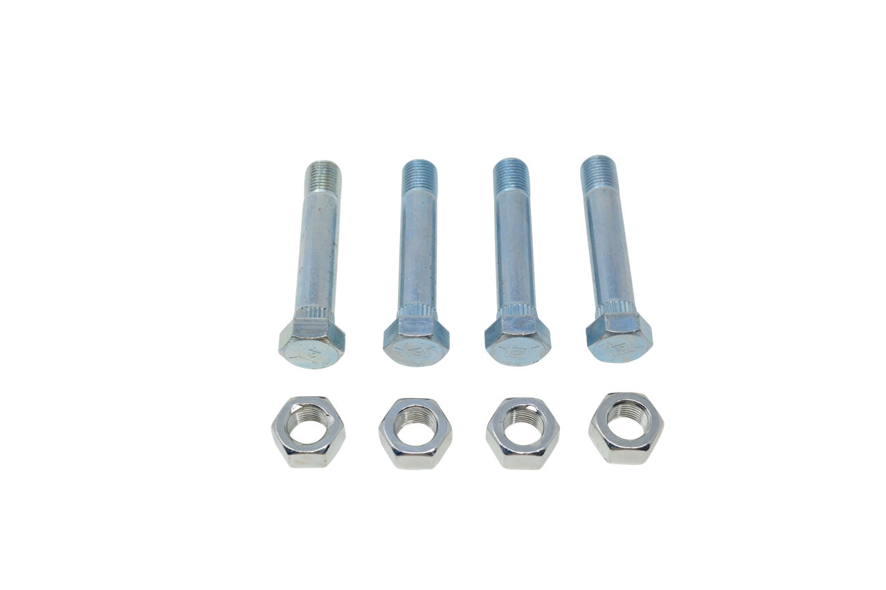 Shackle Bolt & Nut Kit 9/16"-18 x 3", 3.5K - 8K 2" Slipper Leaf Spring Suspension, Qty 4 Each