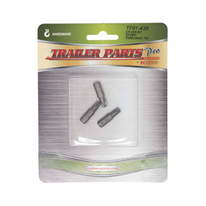 Trailer Parts Pro Driver Bit, For T30 Star Drive Floor Screws, 1/4