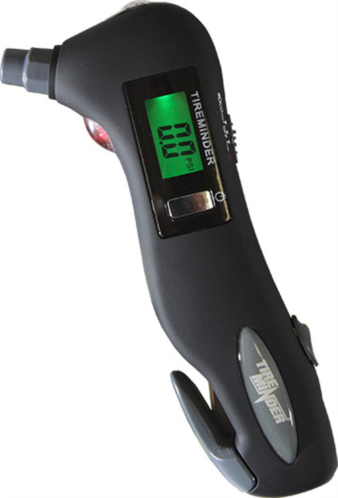 TireMinder, Tire Gauge w/Light, Digital, 5-150psi, MultiTool