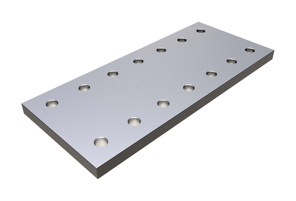 Flat Mount, Square Mount Nose Plate, 8 Hole, 3/4