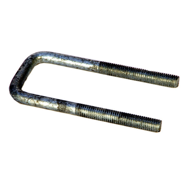 Square U-Bolt, Galvanized, 1/2