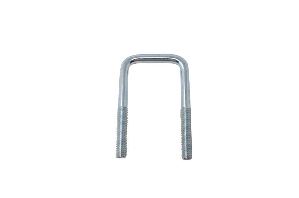 Zinc Square U-Bolt, 7/16"–14 Diameter, 4" L, 2 1/8" W, Bulk