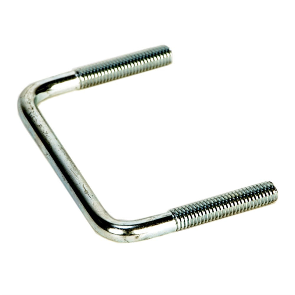 Zinc Square U-Bolt, 7/16"–14 Diameter, 3" L, 4 1/8" W, Bulk
