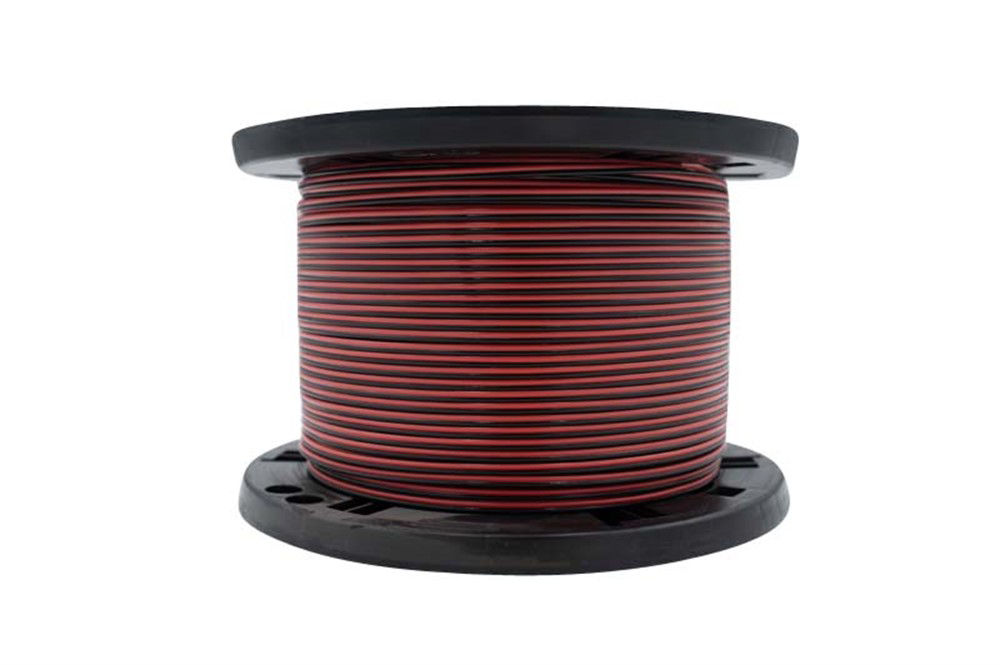 Bonded Parallel Wire, 16 Gauge, 2 Conductors, 1000 Foot Spool, Black & Red