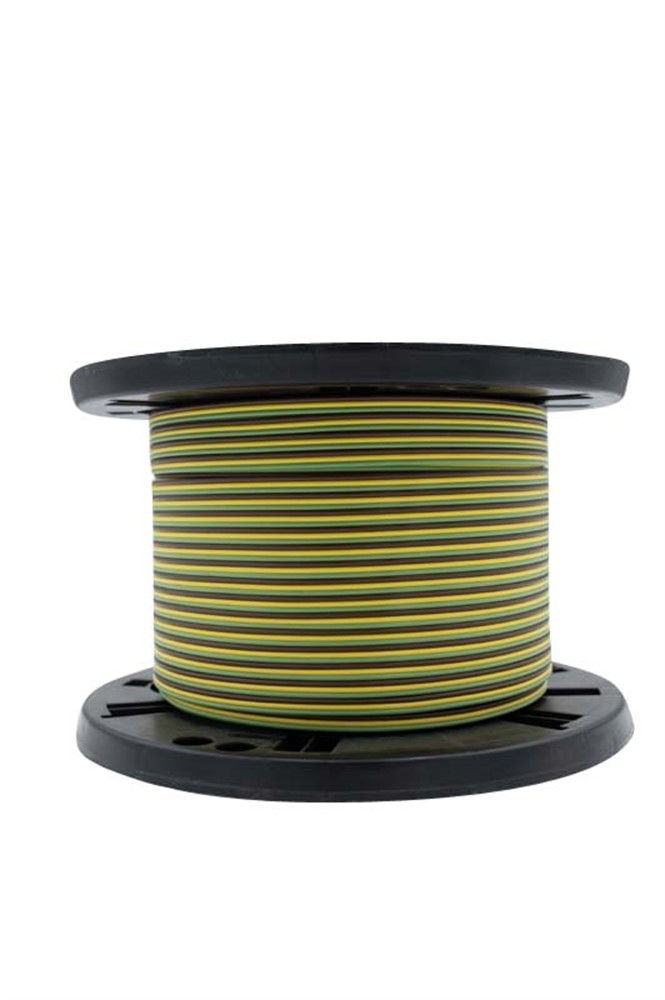 Bonded Parallel Wire, 16 Gauge, 3 Conductors, 500' Spool, Brown, Green & Yellow