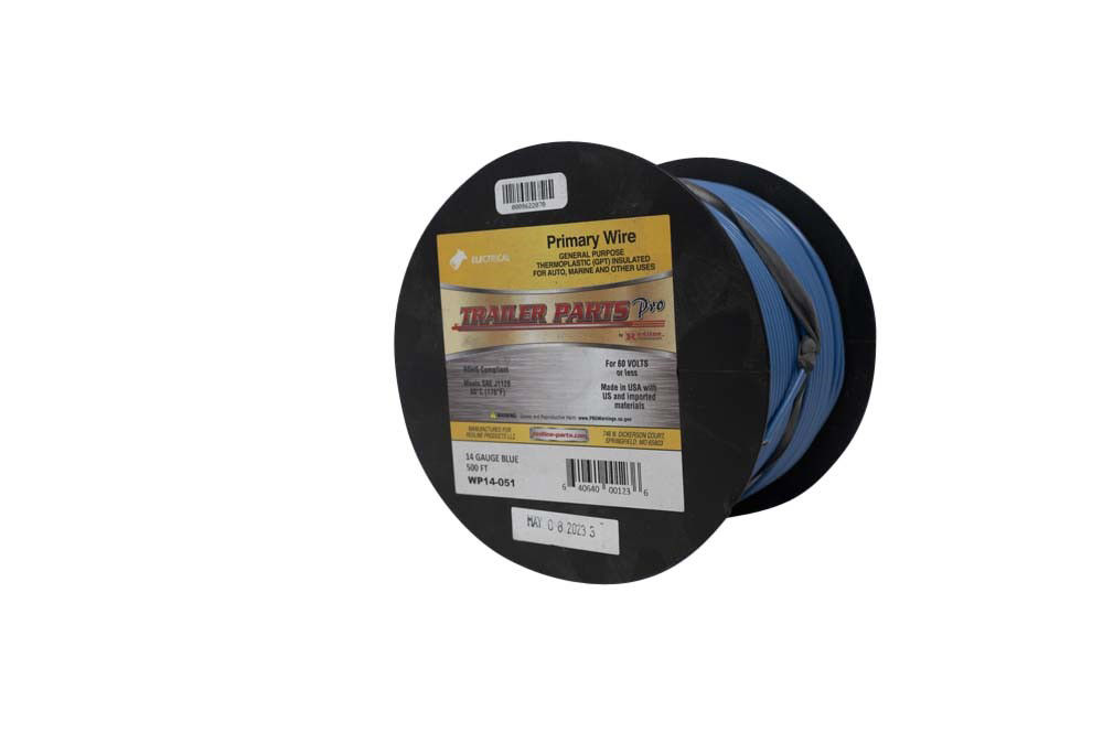 Jacketed Duplex Brake Wire, 14 Gauge, 2 Conductors, 500' Spool, Black & White in Gray Jacket